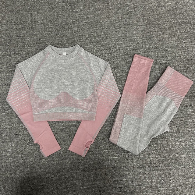 yoga suits women yoga set gym clothing Female Sport fitness suit Running  Clothes yoga top yoga leggings women Seamless