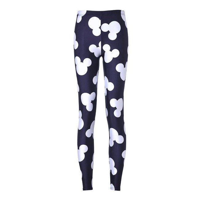 Active Women Minnie Mickey Yoga Gym Leggings Athletic Women Sport Clothing Workout Femme Mujer Sportwear Fitness Cartoon Pants