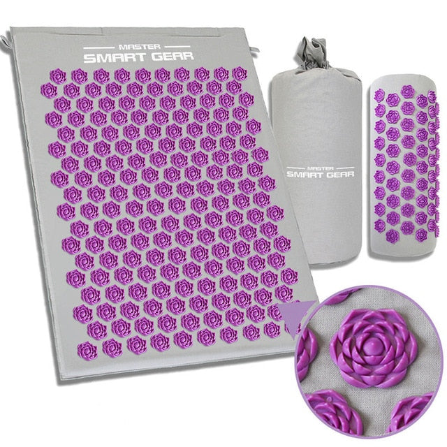 Skipe Mat Acupressure Mat, Massage Mat and Pillow Set Yoga Mat Relieve Back, Neck and Sciatic Pain, Relax Muscles, Relieve