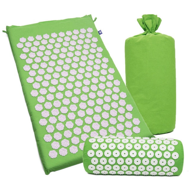 Skipe Mat Acupressure Mat, Massage Mat and Pillow Set Yoga Mat Relieve Back, Neck and Sciatic Pain, Relax Muscles, Relieve