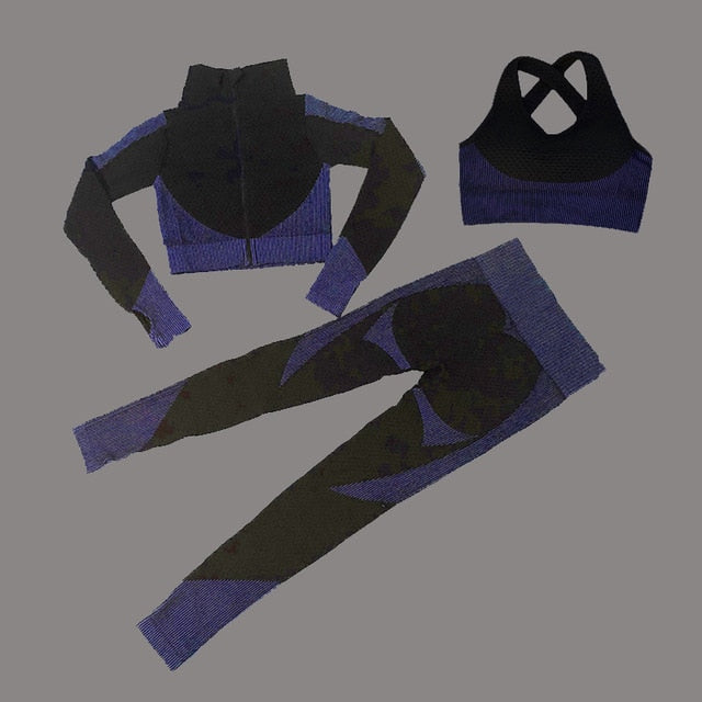 2020 New Yoga Set Seamless Workout Women Yoga Sportswear Fitness Bra Sports Suits Gym Clothing Leggings Sport Women Fitness Suit