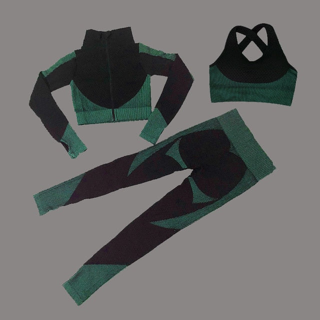 2020 New Yoga Set Seamless Workout Women Yoga Sportswear Fitness Bra Sports Suits Gym Clothing Leggings Sport Women Fitness Suit