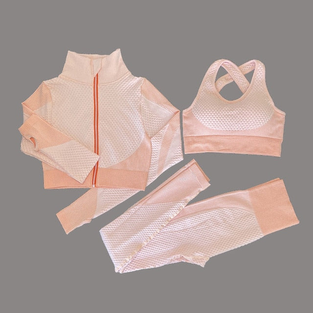 2020 New Yoga Set Seamless Workout Women Yoga Sportswear Fitness Bra Sports Suits Gym Clothing Leggings Sport Women Fitness Suit
