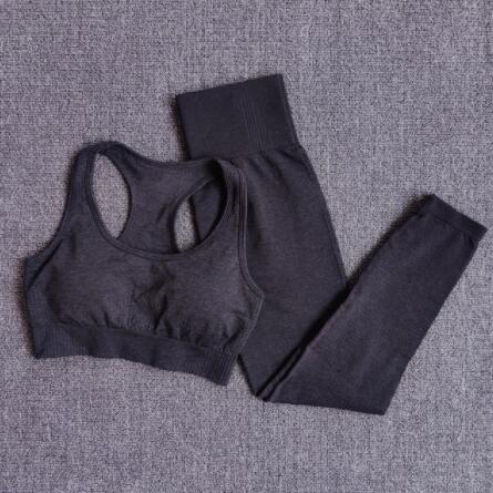 Seamless Yoga Set Women Fitness Clothing Sportswear Woman Gym Leggings Tights Padded Push-up Sports Bra  Sports Suits