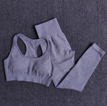 Seamless Yoga Set Women Fitness Clothing Sportswear Woman Gym Leggings Tights Padded Push-up Sports Bra  Sports Suits