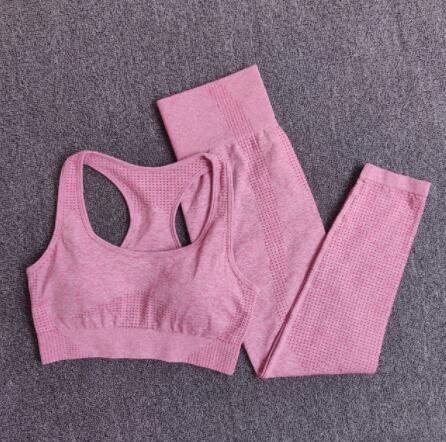 Seamless Yoga Set Women Fitness Clothing Sportswear Woman Gym Leggings Tights Padded Push-up Sports Bra  Sports Suits