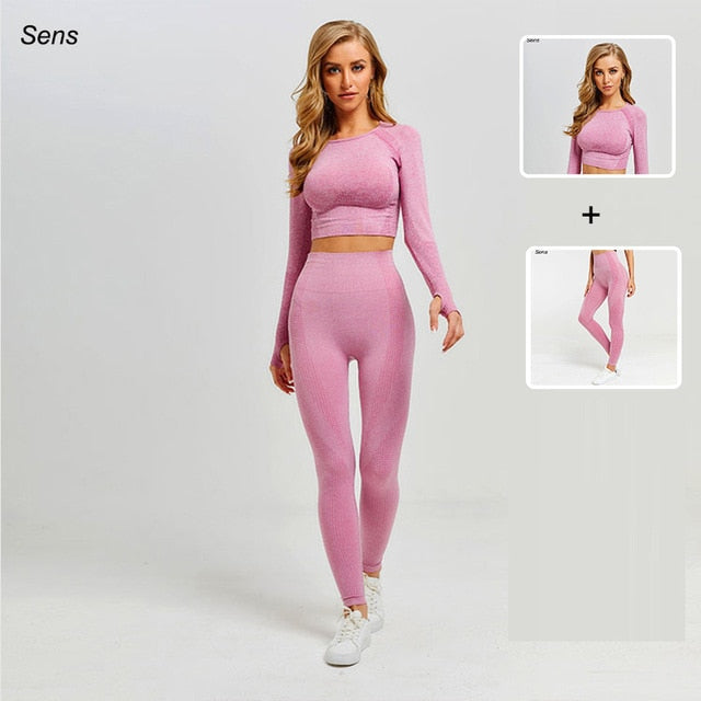 Hot Sale Women Gym Suit Yoga Leggings ropa deportiva mujer Women Sports Yoga Pants gym clothing Yoga Clothing Women Yoga Set