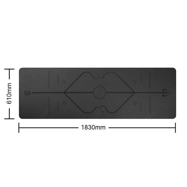 TPE Yoga Mat with Position Line Non Slip Carpet Mat Beginner Sports Fitness Gymnastics Mats Gym Pads 6mm Mats Yoga