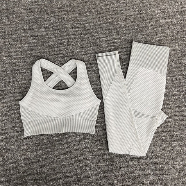New yoga bra suits Women yoga set gym clothing Female Sport fitness suit Running Clothes yoga top+ Leggings women Seamless gym