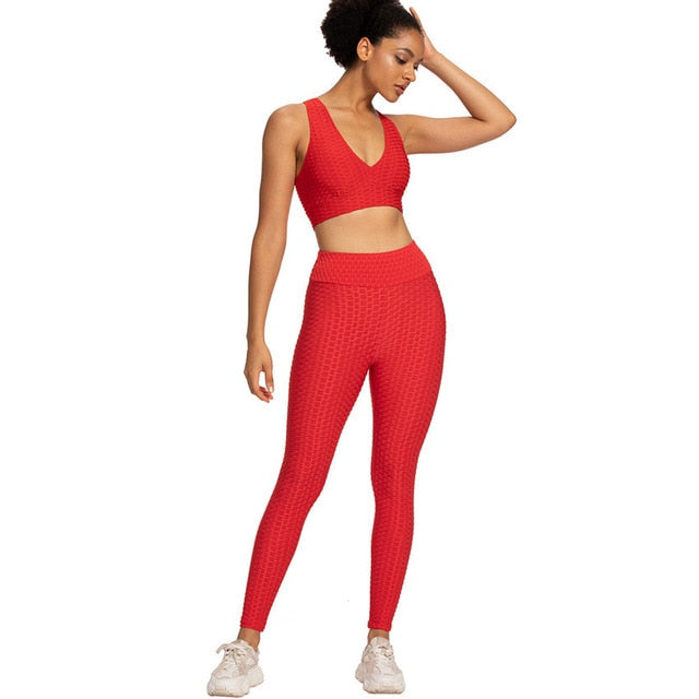 S-XL Pad 2pcs yoga sets woman sportswear stretch gym shorts set women clothing sports bra shorts workout clothes Tracksuit