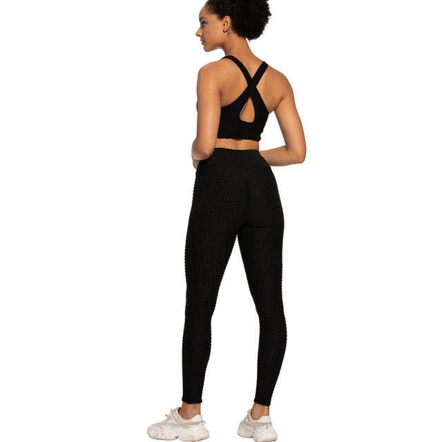 S-XL Pad 2pcs yoga sets woman sportswear stretch gym shorts set women clothing sports bra shorts workout clothes Tracksuit